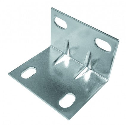 Plaque de raccordement d'angle STRONG 50x41x32mm, zinc blanc